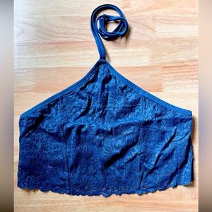 ADORABLE blue halter crop, Pink brand. Size Small